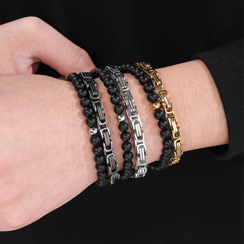 WorldNorse Vintage Kaiserkette Edelstahlarmband
