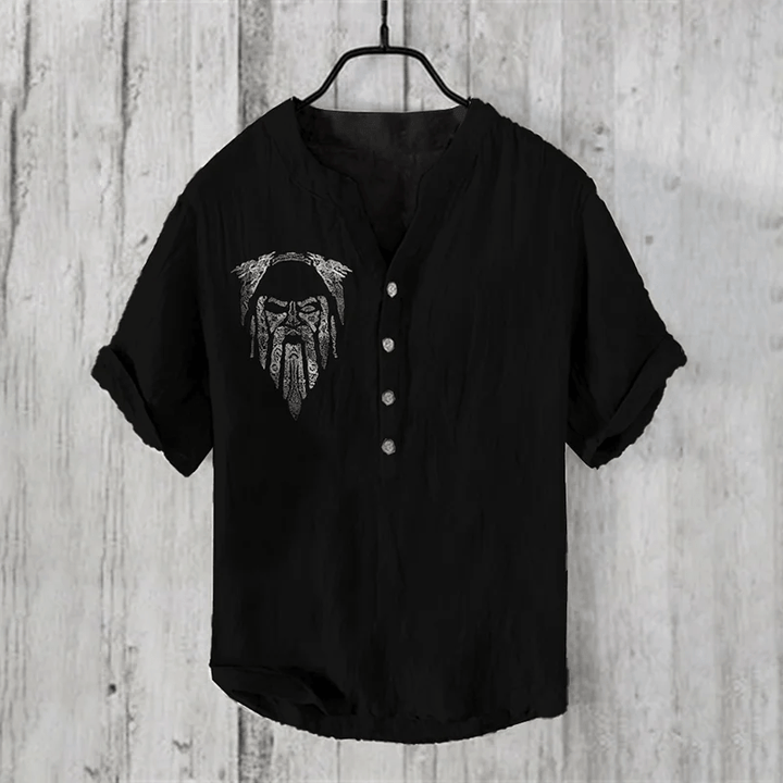 WorldNorse Wikinger Ragnar Lothbrok Krieger Freizeithemd - US/UK/AU50，EU60 (5XL) - image 1