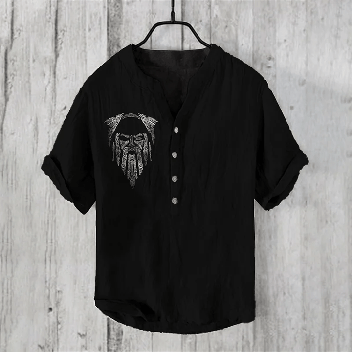 WorldNorse Wikinger Ragnar Lothbrok Krieger Freizeithemd - US/UK/AU50，EU60 (5XL) - image 0