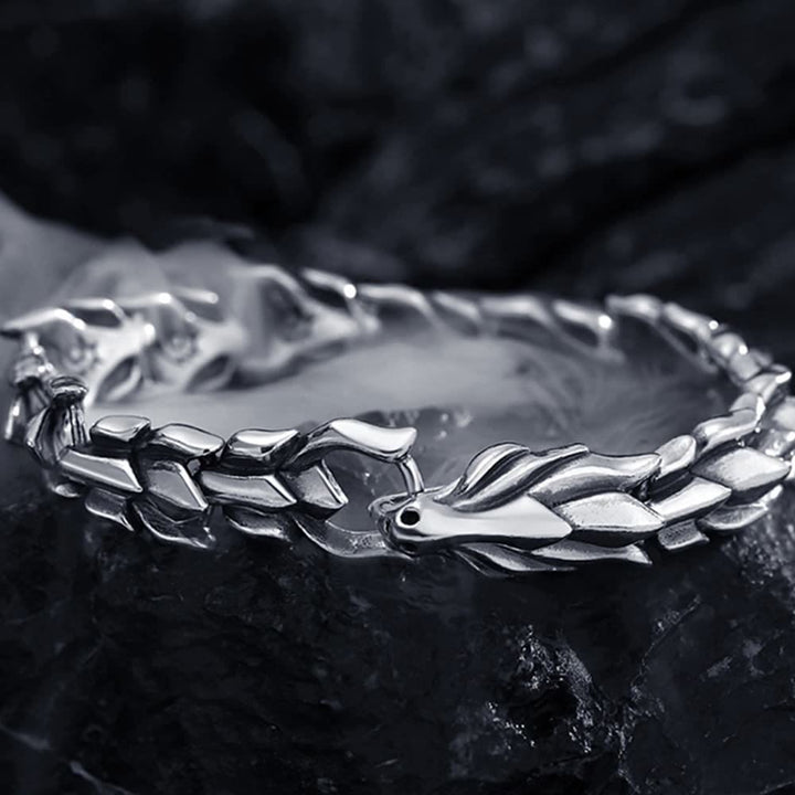 WorldNorse 925 Sterling Silber Schutzkraft Drachenarmband