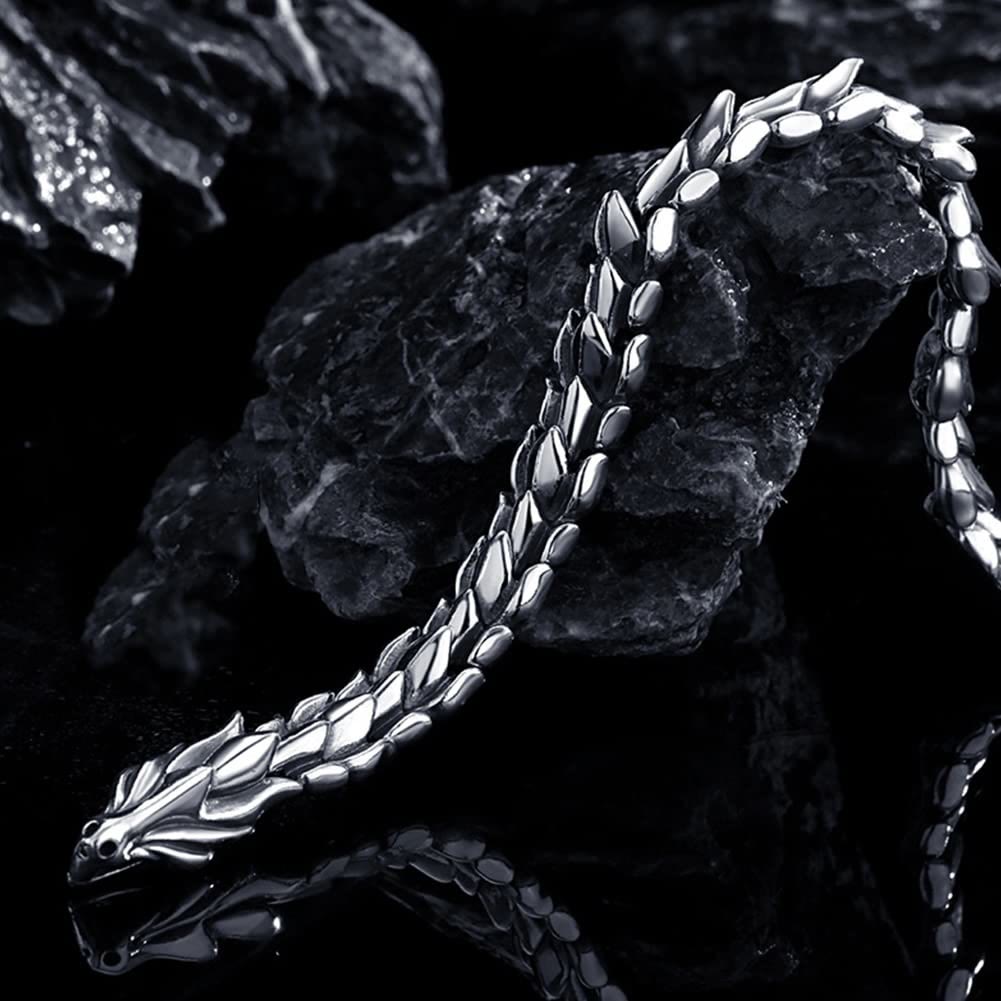 WorldNorse 925 Sterling Silber Schutzkraft Drachenarmband