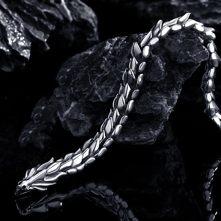 WorldNorse 925 Sterling Silber Schutzkraft Drachenarmband