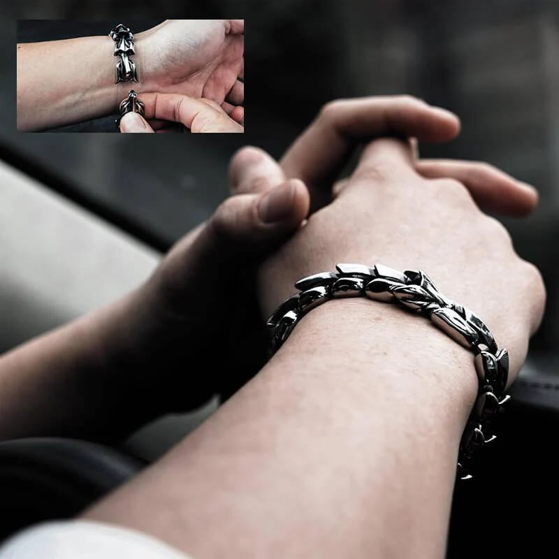 WorldNorse 925 Sterling Silber Schutzkraft Drachenarmband