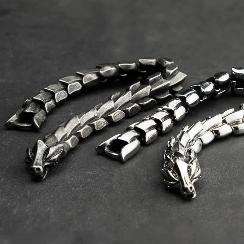 WorldNorse handgefertigtes 925er Silber Schutzkraft Drachenarmband - image 10