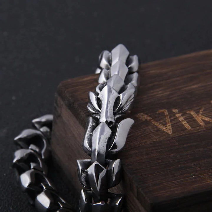WorldNorse 925 Sterling Silber Schutzkraft Drachenarmband