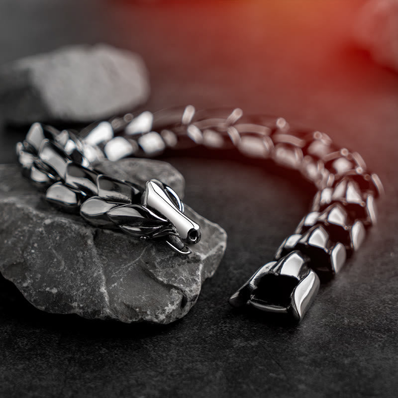 WorldNorse 925 Sterling Silber Schutzkraft Drachenarmband