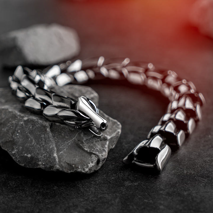 WorldNorse 925 Sterling Silber Schutzkraft Drachenarmband