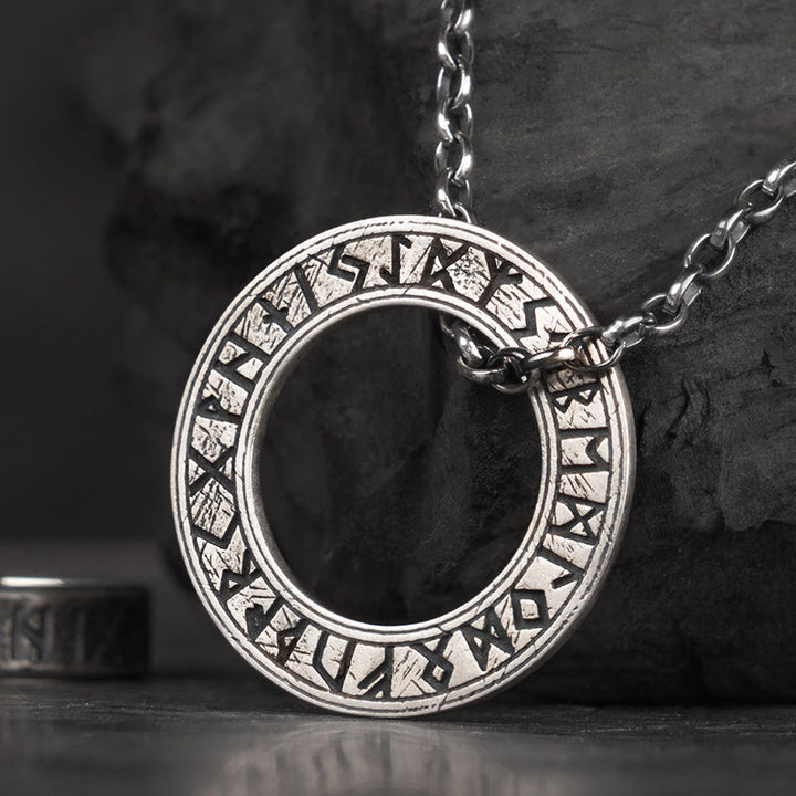WorldNorse handgefertigtes 925er Silber Runen Halskette - Kette - NEIN DANKE - image 0