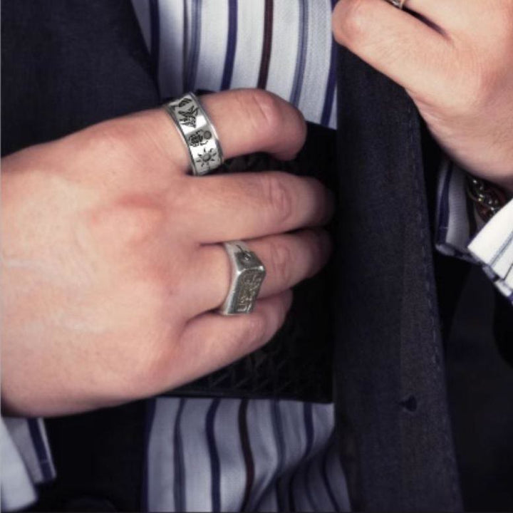 WorldNorse handgefertigtes 925er Silber Runenring - image 1