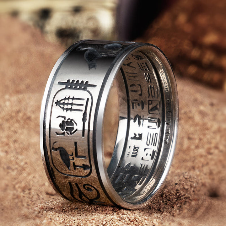 WorldNorse handgefertigtes 925er Silber Runenring - US13 - image 0