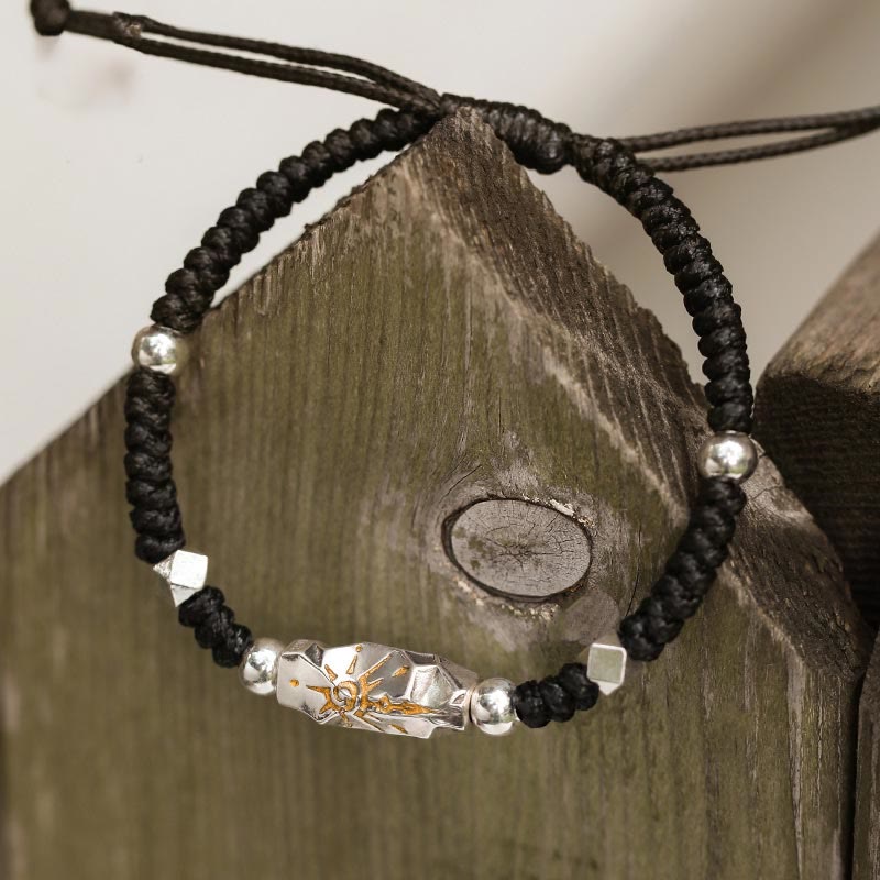 WorldNorse handgefertigtes 925er Silber Wunsch Emblem gehämmertes Armband - image 2
