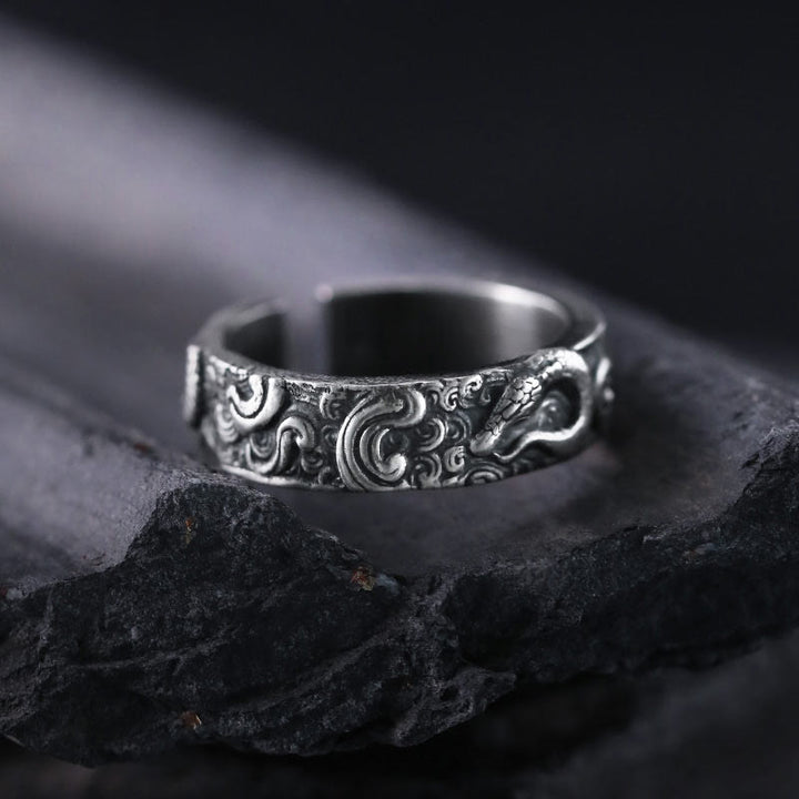 WorldNorse handgefertigtes 925er Silber Retro Schlangenring - image 5