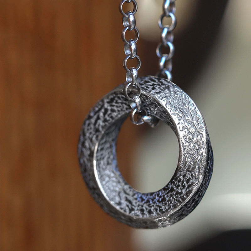 WorldNorse 925 Sterling Silber Mobius-Streifen-Halskette - 55 cm lange silberne O-förmige Kette - image 7