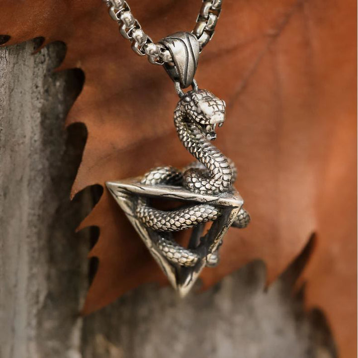 WorldNorse Schlangenhalskette aus 925er Sterlingsilber - 60 cm lange Vierkantkette aus Titanstahl - image 4