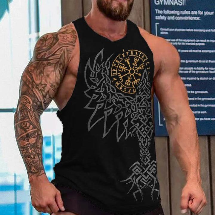 WorldNorse Yggdrasil Vegvisir Weste Raven - Gelb - US/UK/AU52, EU62 (6XL) - image 2