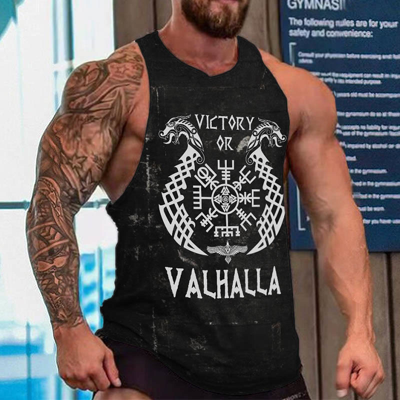 WorldNorse Runes Raven Valknut Nordischer Drache Vegvisir Weste - US/UK/AU52, EU62 (6XL) - image 0