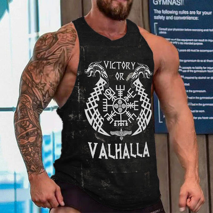 WorldNorse Runes Raven Valknut Nordischer Drache Vegvisir Weste - US/UK/AU52, EU62 (6XL) - image 0