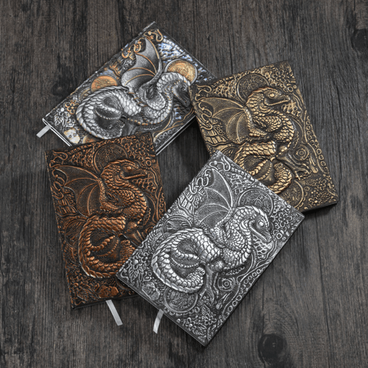 WorldNorse Notizbuch mit geprägtem fliegenden Drachen