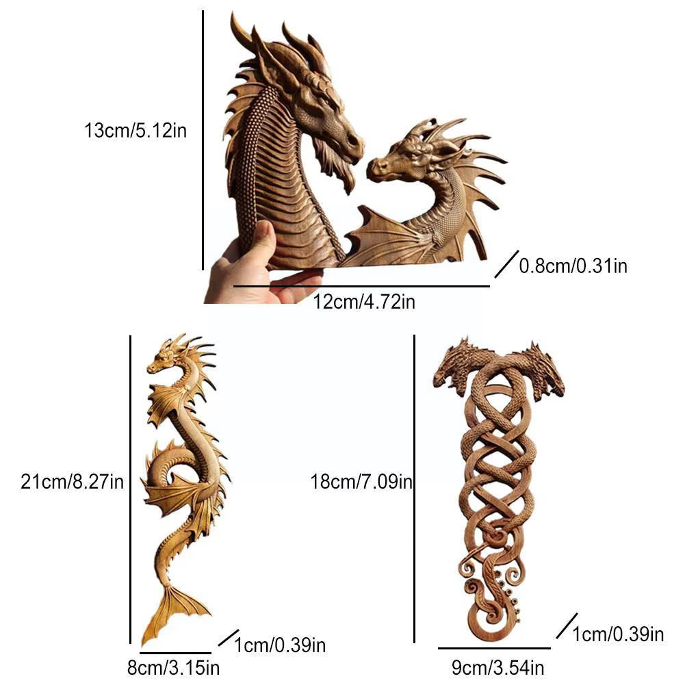 WorldNorse Wanddekoration aus Kunstharz mit Nordischer Drache und Wikingermotiv