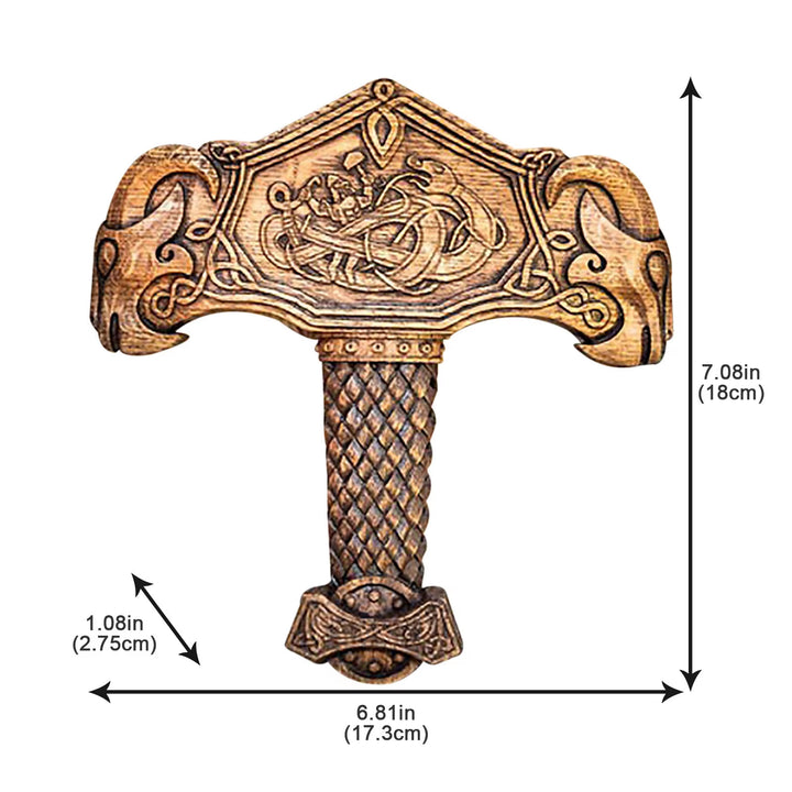 WorldNorse Viking Thor Hammer Mjölnir Harzskulptur