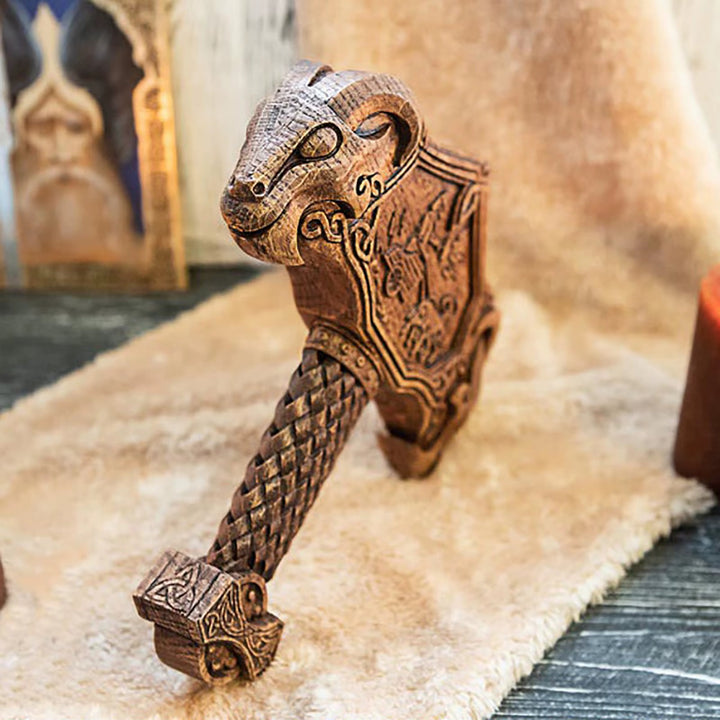 WorldNorse Viking Thor Hammer Mjölnir Harzskulptur