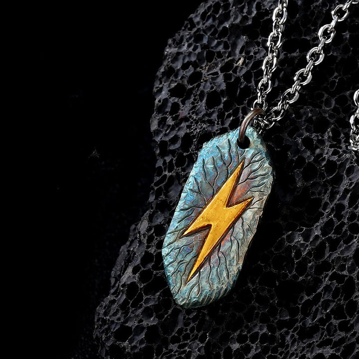 WorldNorse Lightning Strahlen des Blitz-Emblems Halskette