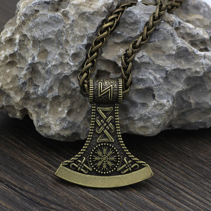 WorldNorse Handgeschmiedete Piraten- Wikinger Axt Rune Halskette