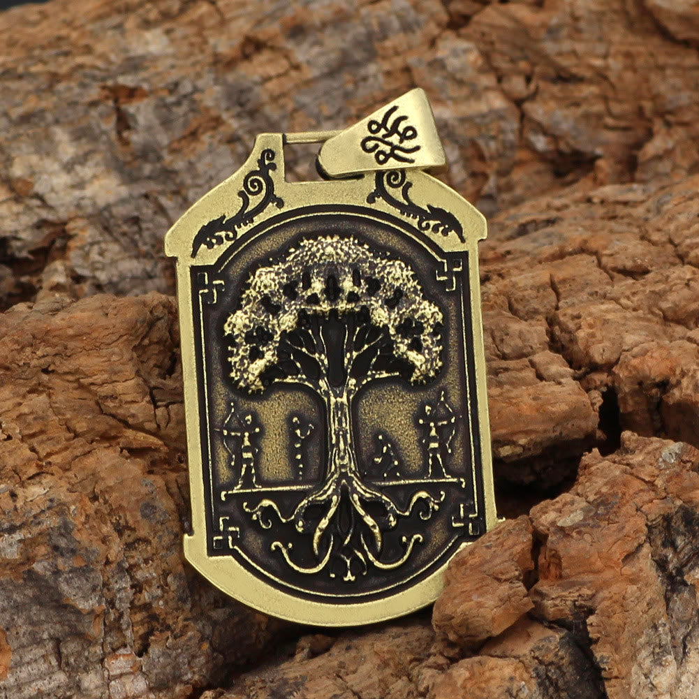 WorldNorse Keltischer Wolf Odins Symbol Yggdrasil Halskette