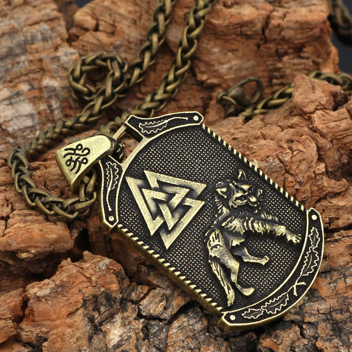 WorldNorse Keltischer Wolf Odins Symbol Yggdrasil Halskette