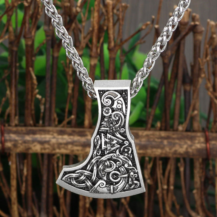 WorldNorse Odins Valknut Wikinger Axt Halskette