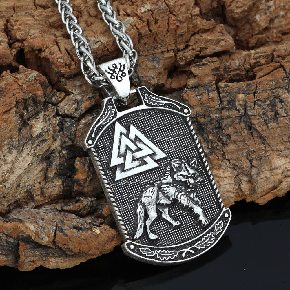 WorldNorse Keltischer Wolf Odins Symbol Yggdrasil Halskette
