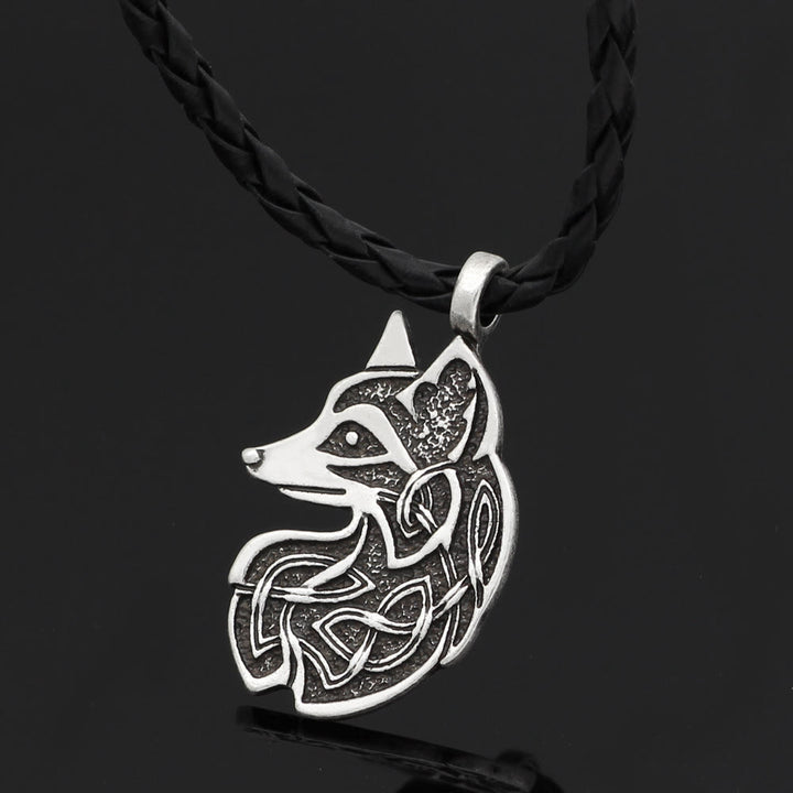 WorldNorse Celtic Wolf Head Statement Halskette
