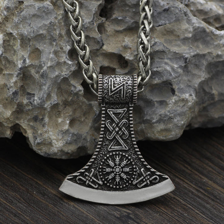 WorldNorse Handgeschmiedete Piraten- Wikinger Axt Rune Halskette