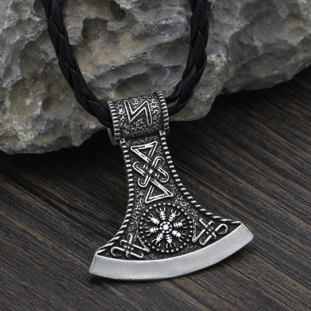 WorldNorse Handgeschmiedete Piraten- Wikinger Axt Rune Halskette