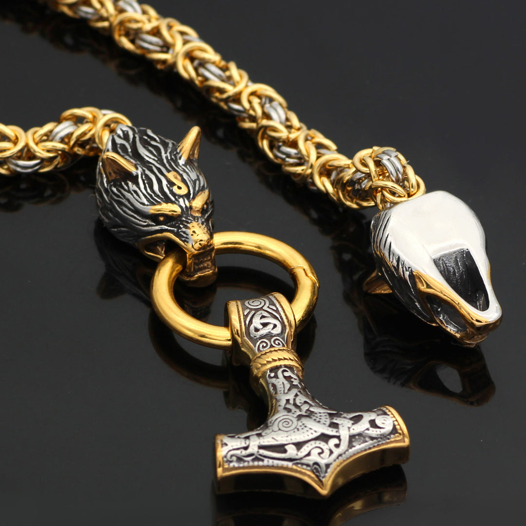 WorldNorse Wolf -Mjölnir-Halskette