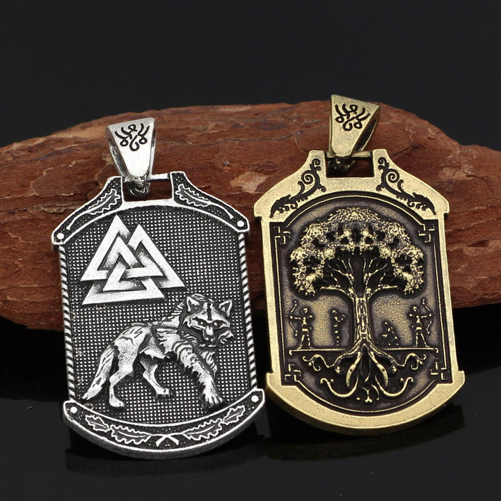 WorldNorse Keltischer Wolf Odins Symbol Yggdrasil Halskette