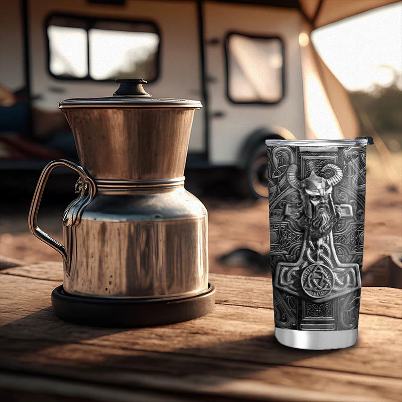 WorldNorse Odin Mjölnir Keltischer Knoten Wikinger Becher