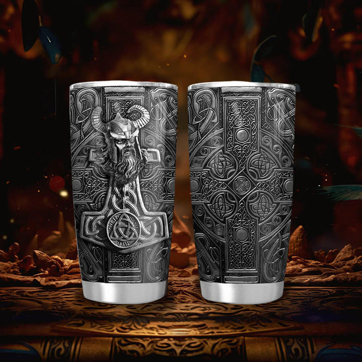 WorldNorse Odin Mjölnir Keltischer Knoten Wikinger Becher