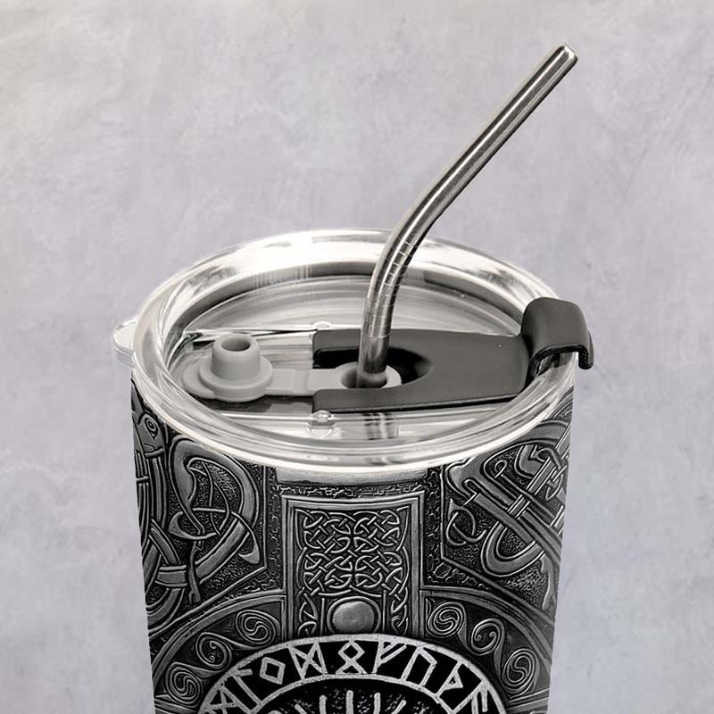 WorldNorse Vegvisir Keltischer Knoten Trinkgeschirr Becher