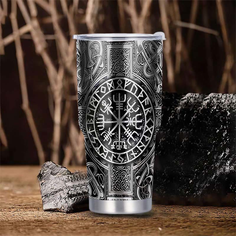 WorldNorse Vegvisir Keltischer Knoten Trinkgeschirr Becher