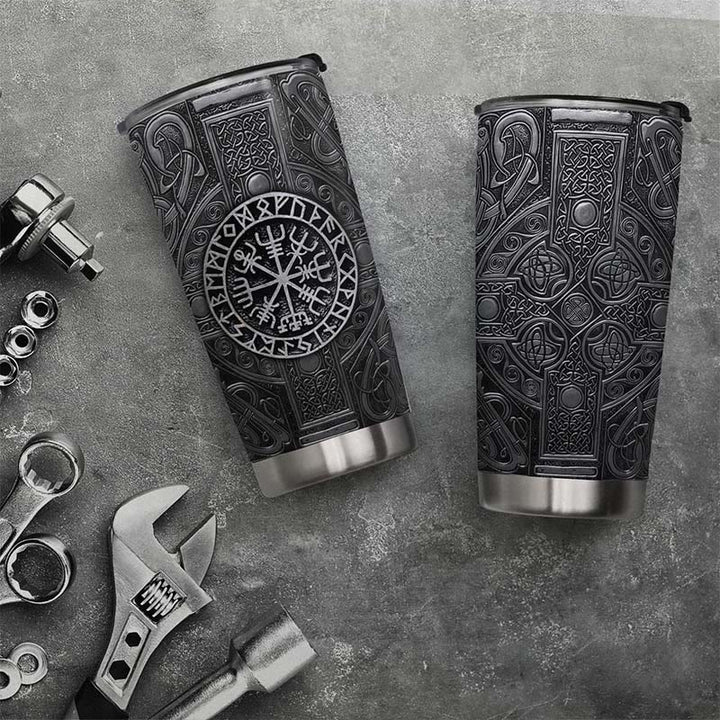 WorldNorse Vegvisir Keltischer Knoten Trinkgeschirr Becher