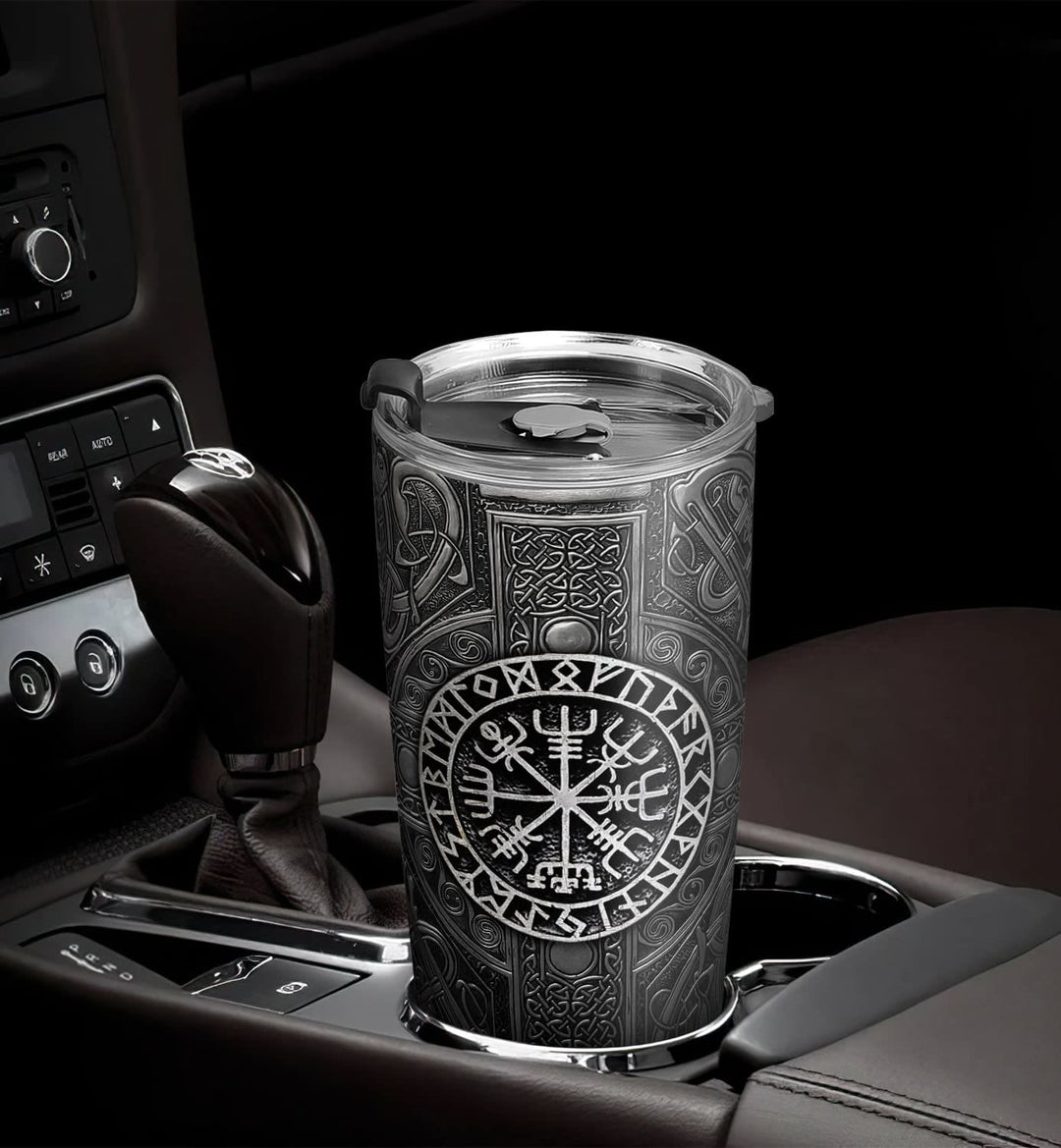 WorldNorse Vegvisir Keltischer Knoten Trinkgeschirr Becher