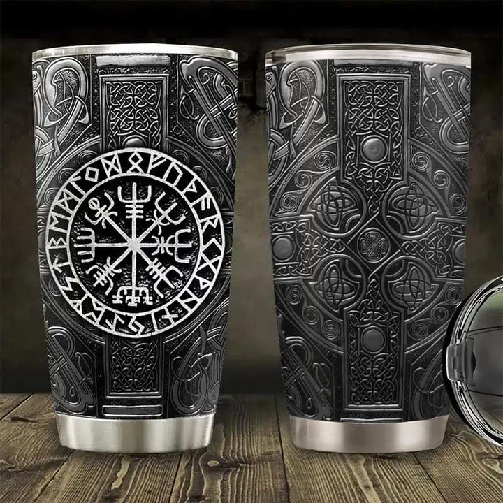 WorldNorse Vegvisir Keltischer Knoten Trinkgeschirr Becher