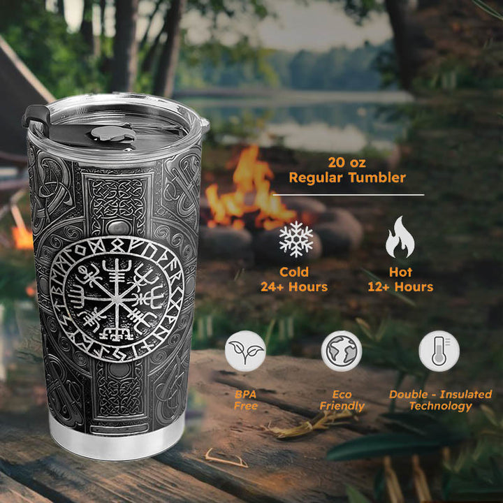 WorldNorse Vegvisir Keltischer Knoten Trinkgeschirr Becher