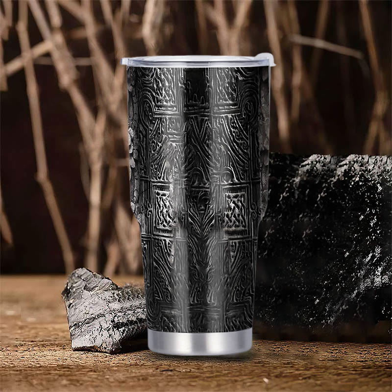 WorldNorse Wolf Raven Vakuumisolierter Becher