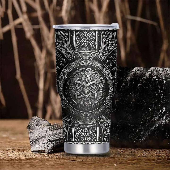 WorldNorse Wolf Raven Keltischer Knoten Becher