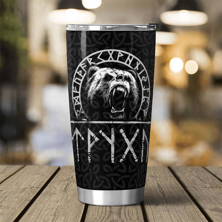 WorldNorse Wikinger Bär und Raven Dreifaches Horn von Odin Becher