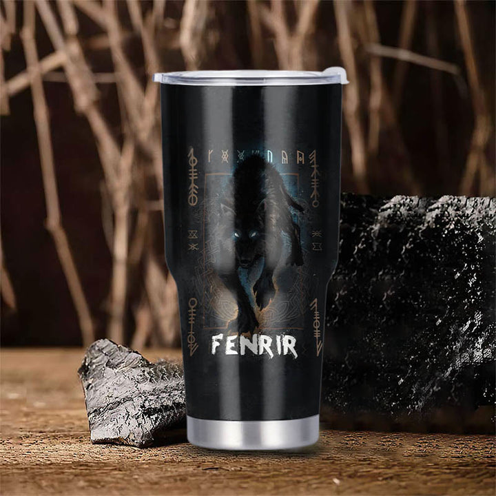 WorldNorse Nordischer Odin-Gott Wolf Fenrir Becher