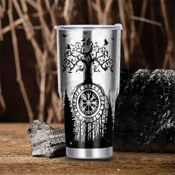 WorldNorse Yggdrasil Raven's Flight Valknut Becher