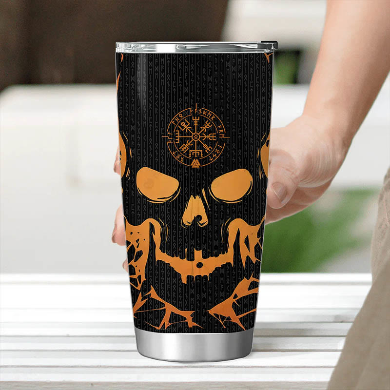 WorldNorse Vegvisir Warrior's Creed Valknut Becher